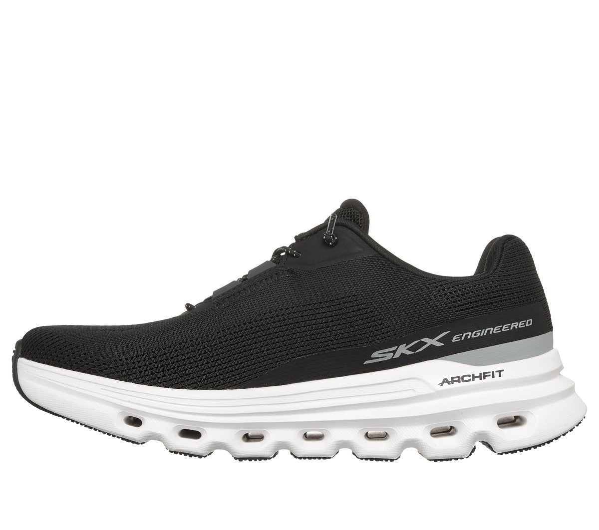 GO RUN Glide-Step Arch Fit - Casion — BLACK / WHITE