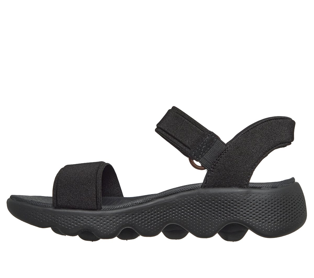 Skechers Slip-ins: GO WALK Massage Fit Sandal - Darcy — BLACK / ROSE GOLD