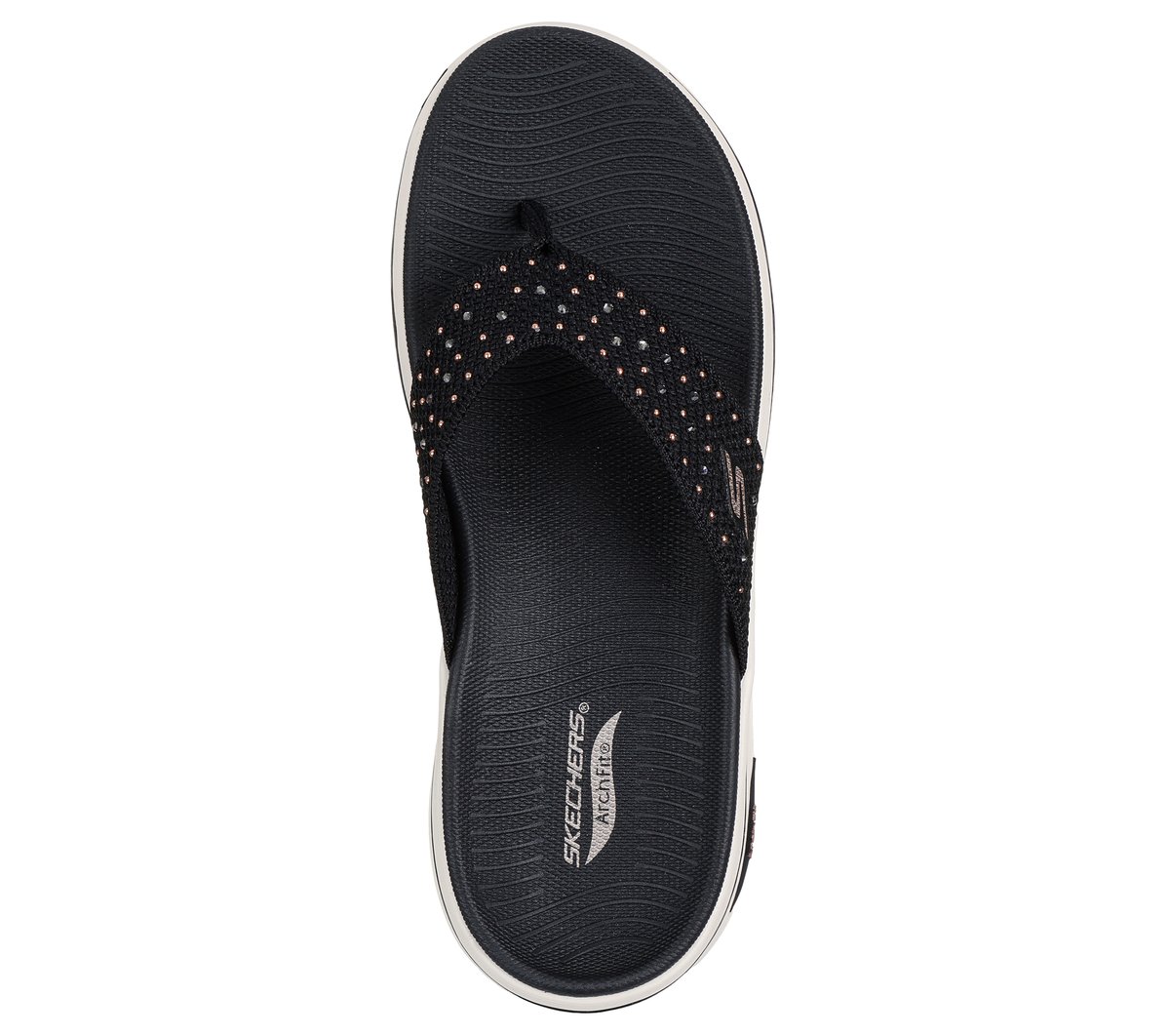 GO WALK Arch Fit 2.0 Sandal - Claire — BLACK / ROSE GOLD