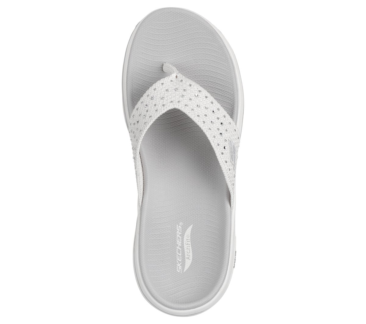 GO WALK Arch Fit 2.0 Sandal - Claire — WHITE / SILVER