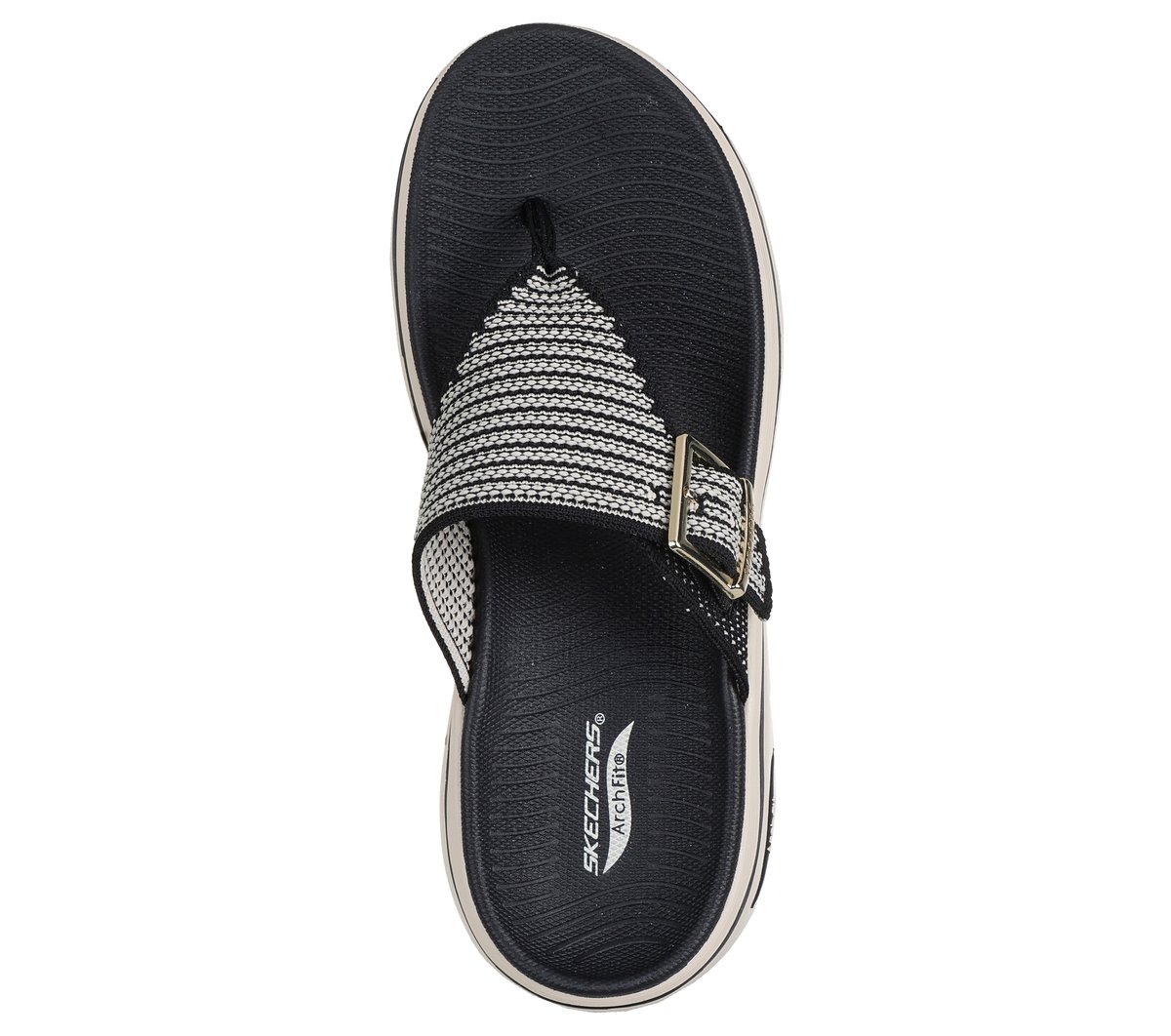 GO WALK Arch Fit 2.0 Sandal - Resort Day — BLACK / NATURAL