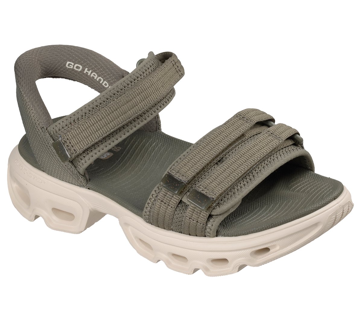 Skechers Slip-ins: GO WALK Glide-Step Bliss Sandal - Becca — OLIVE