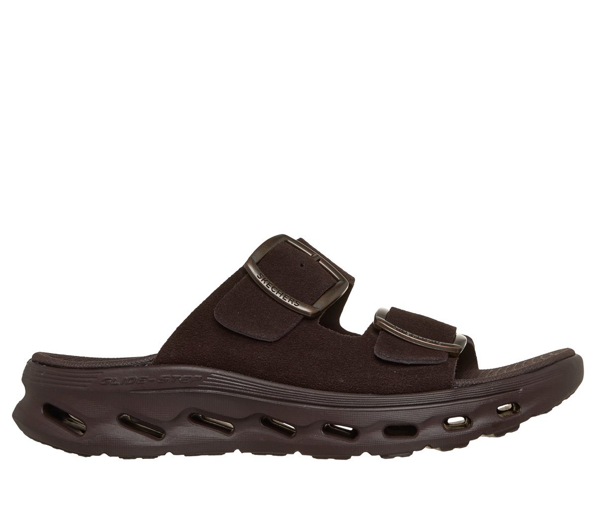 GO WALK Glide-Step 2.0 Sandal - Macy — DARK BROWN