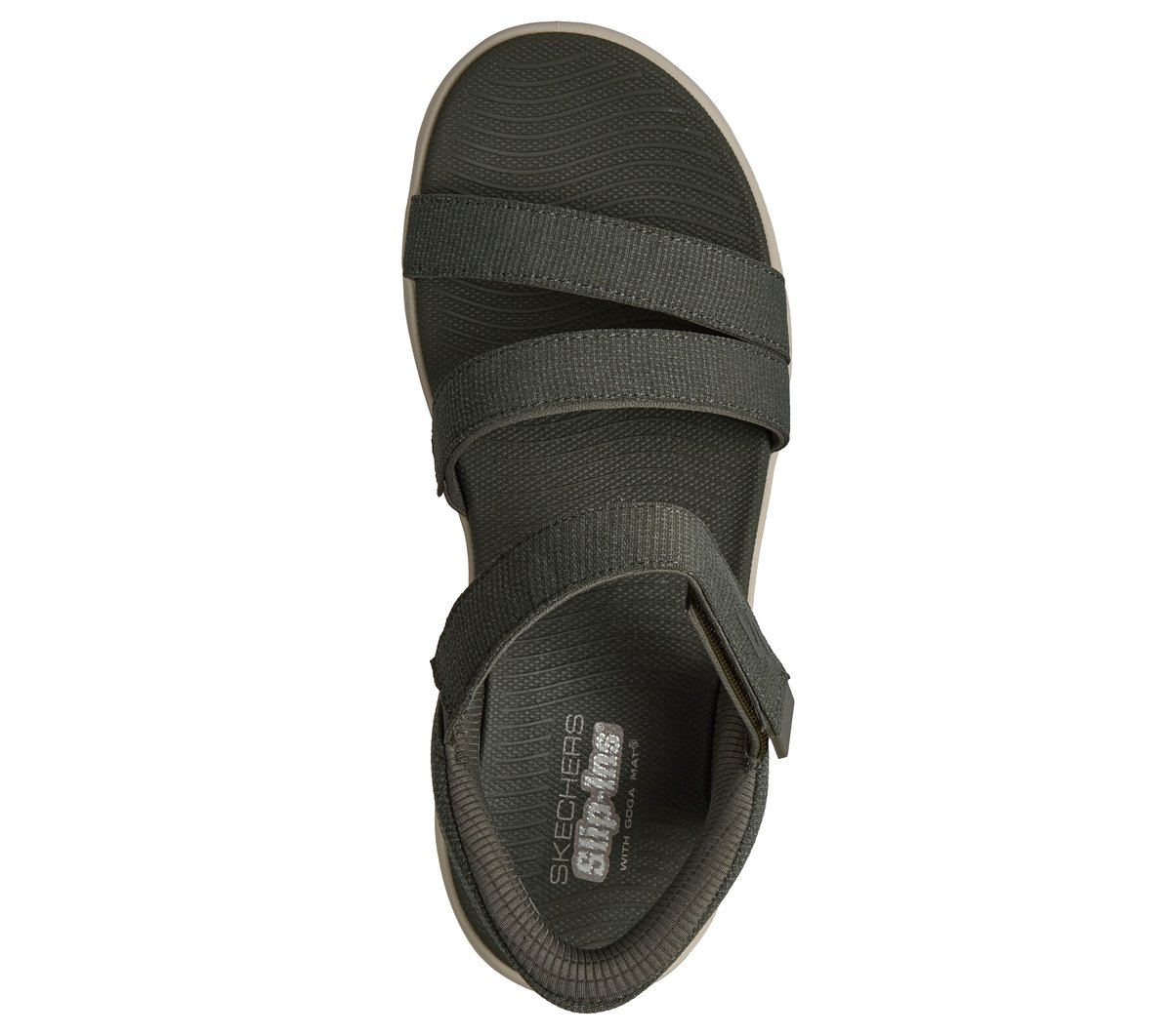 Skechers Slip-ins: GO WALK Glide-Step 2.0 Sandal - Ella — OLIVE