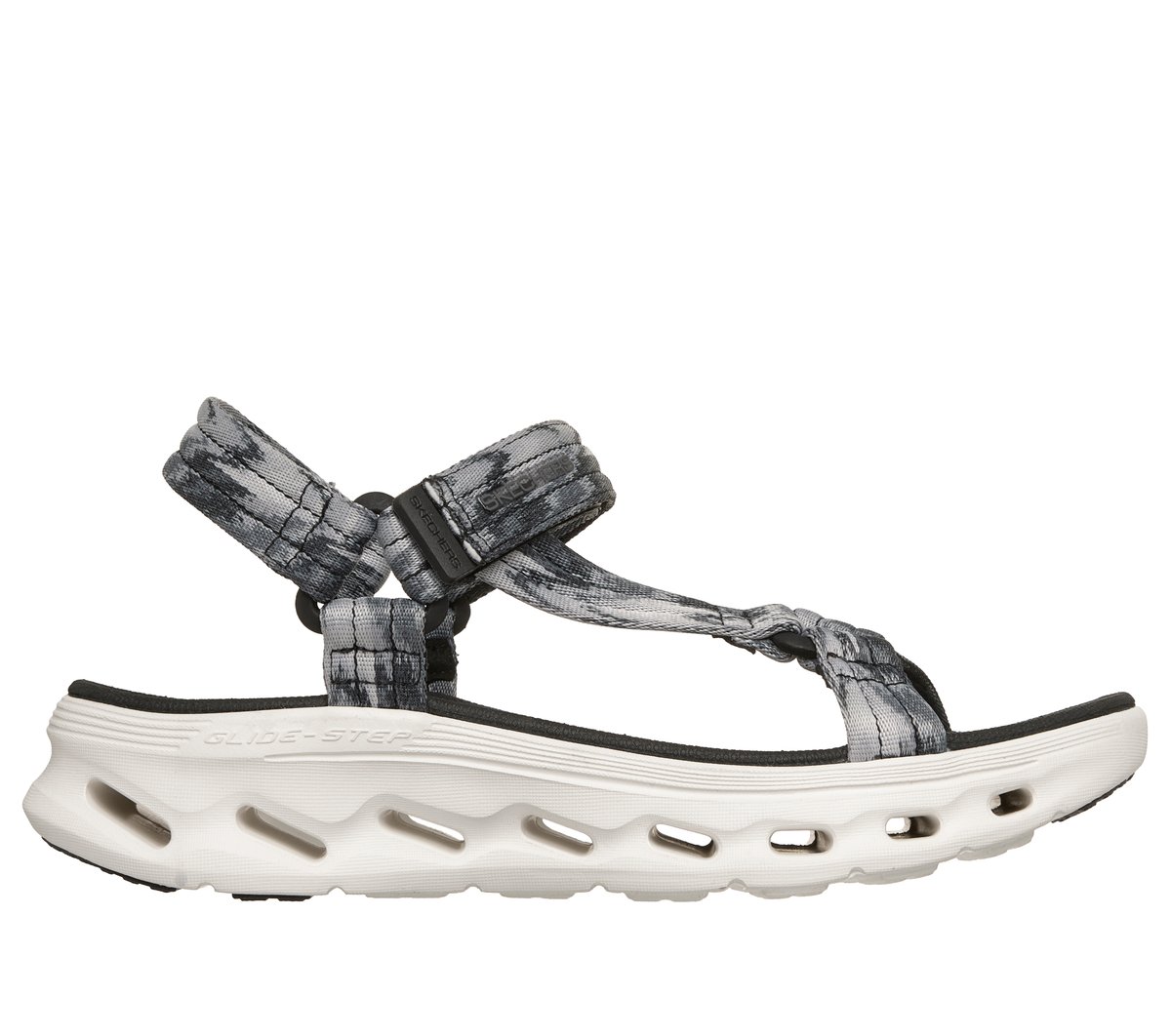 GO WALK Glide-Step 2.0 Sandal - Ava — BLACK / GRAY