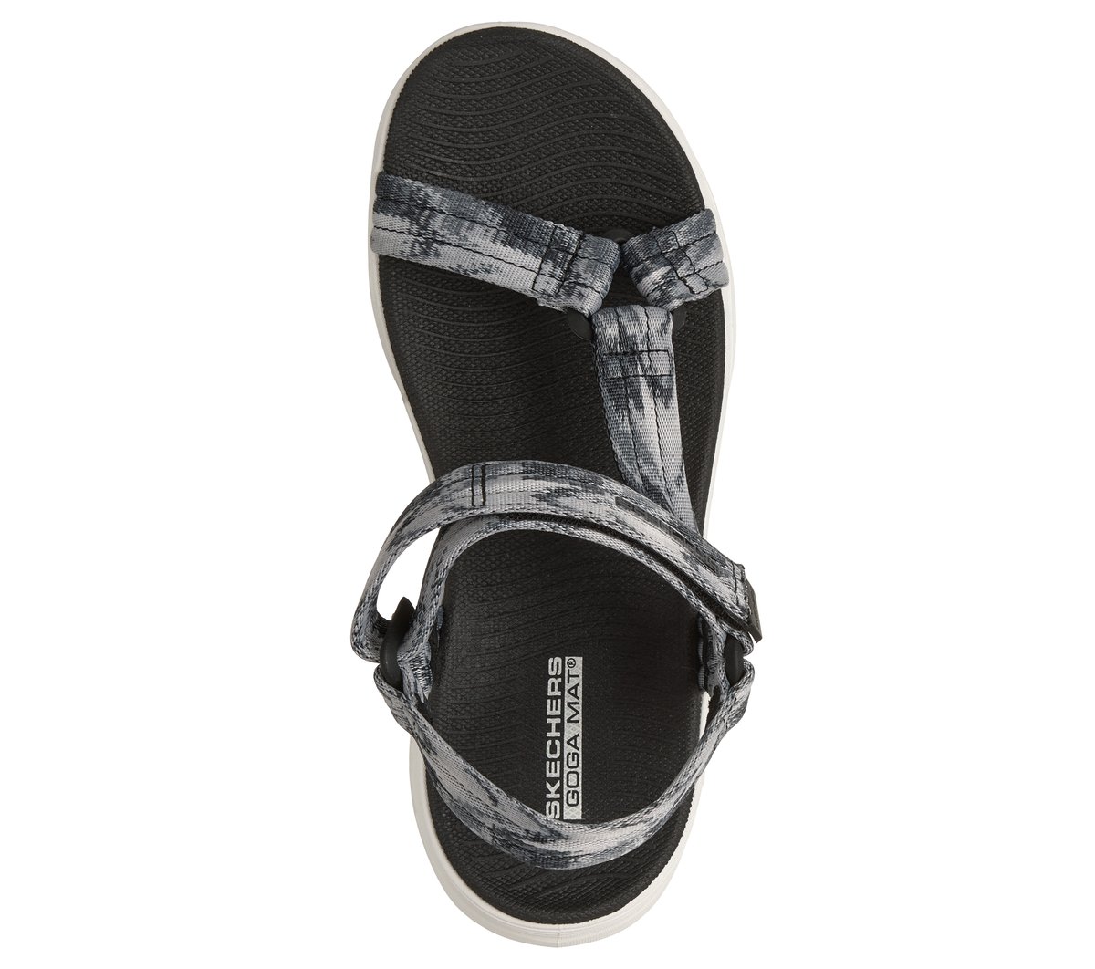 GO WALK Glide-Step 2.0 Sandal - Ava — BLACK / GRAY