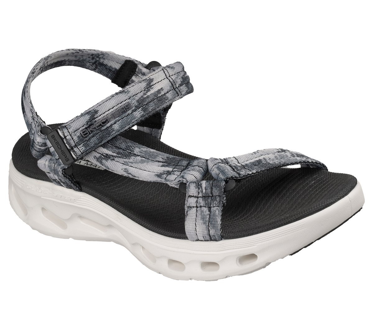 GO WALK Glide-Step 2.0 Sandal - Ava — BLACK / GRAY