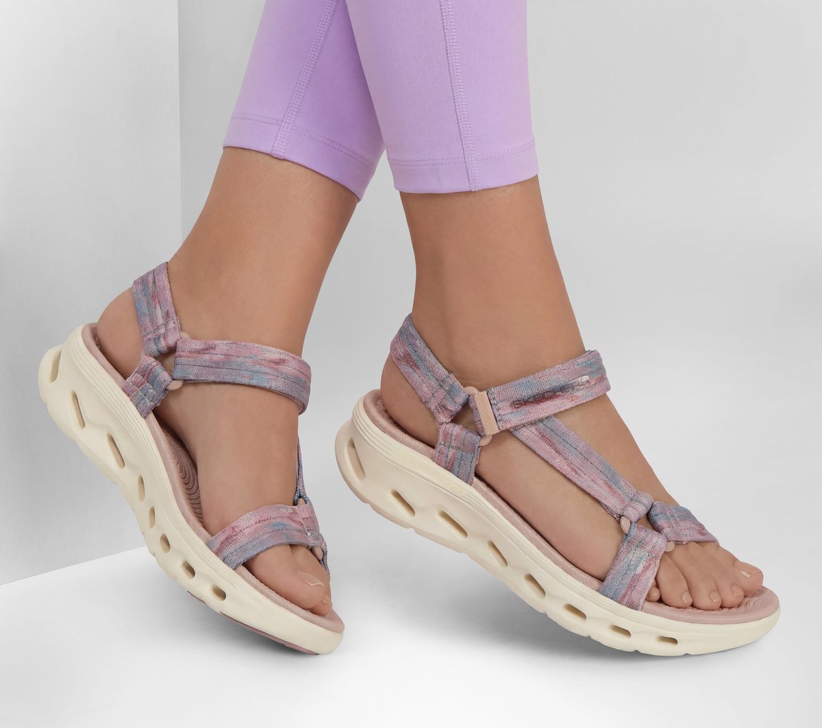 GO WALK Glide-Step 2.0 Sandal - Ava — PINK / MULTI