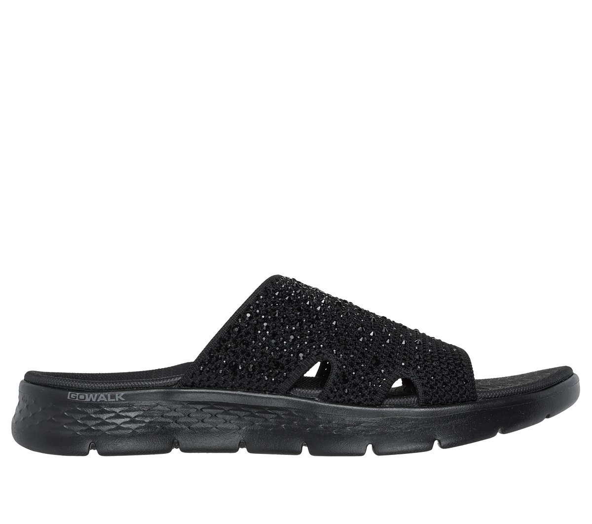 GO WALK Flex Sandal - Glitz — BLACK