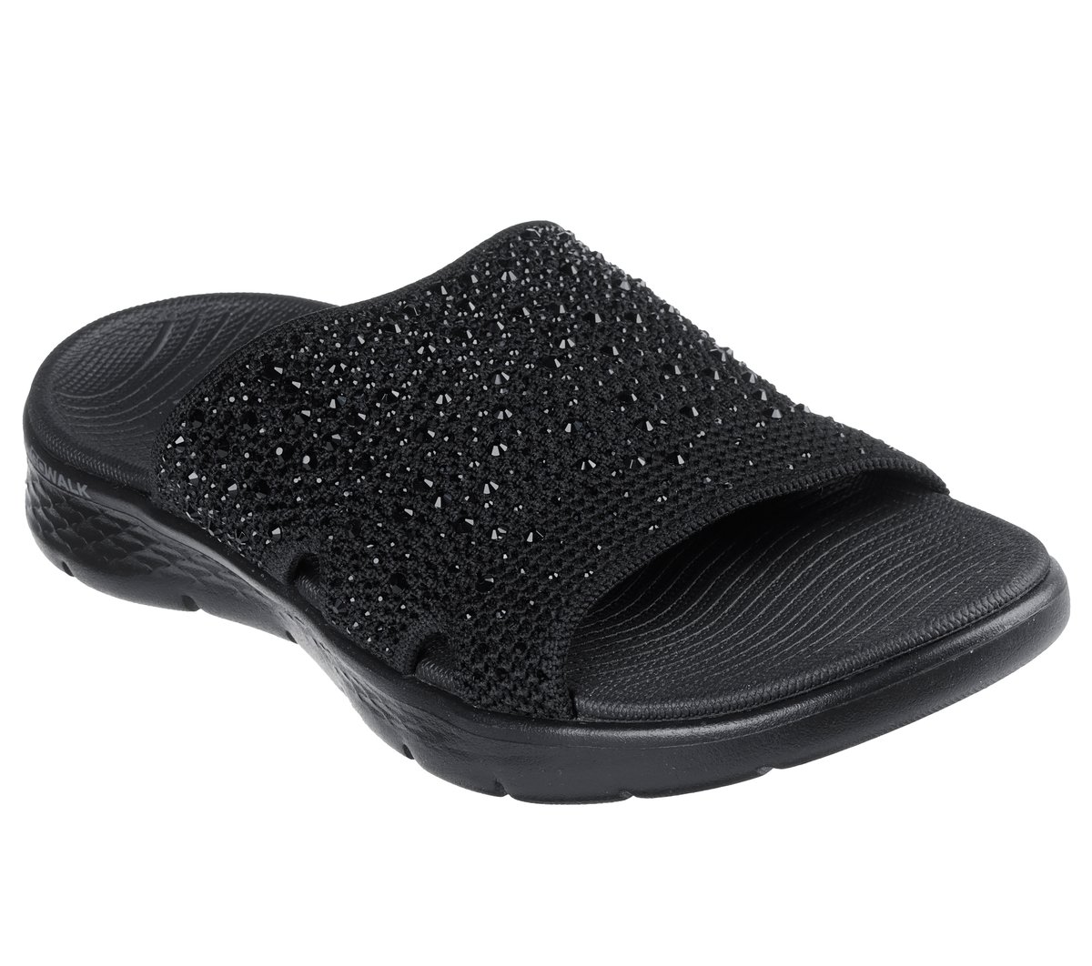 GO WALK Flex Sandal - Glitz — BLACK