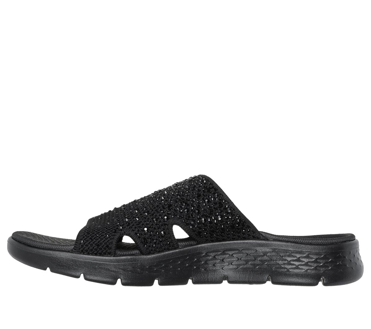 GO WALK Flex Sandal - Glitz — BLACK