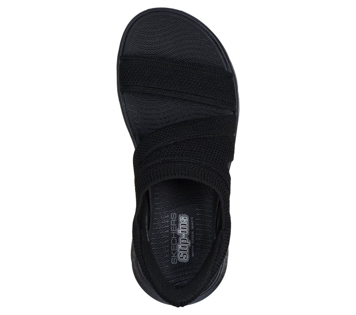 Skechers Slip-ins: GO WALK Flex Sandal - Enticing — BLACK