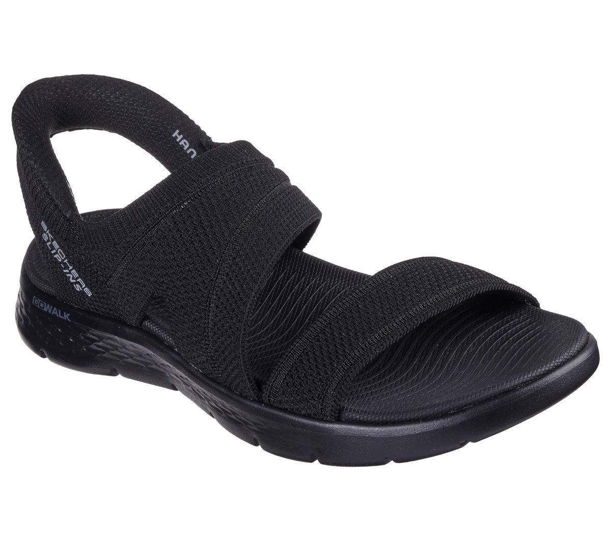 Skechers Slip-ins: GO WALK Flex Sandal - Enticing — BLACK