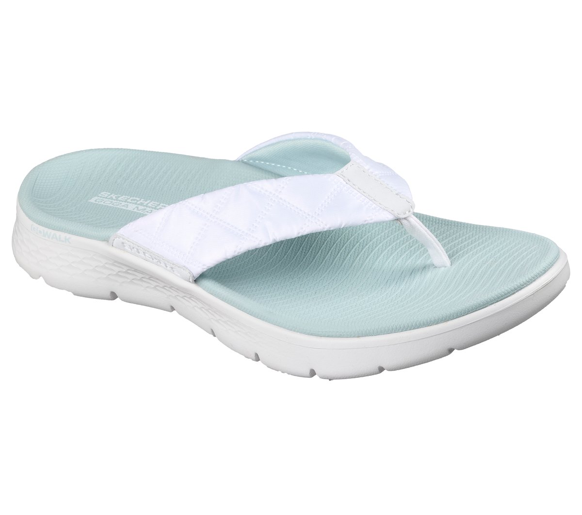 GO WALK Flex Sandal - Addison — WHITE / BLUE