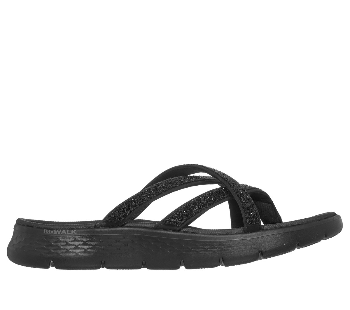 GO WALK Flex Sandal - Starry Skies — BLACK