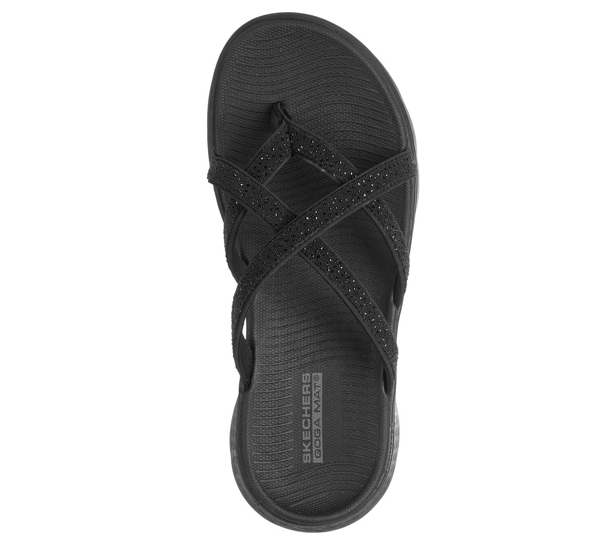 GO WALK Flex Sandal - Starry Skies — BLACK