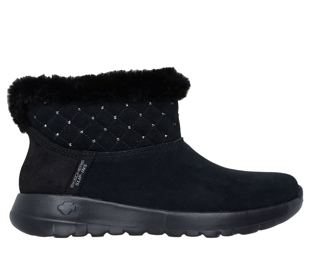 Skechers Slip-ins: On-The-GO Joy - Cozy Shimmer — BLACK