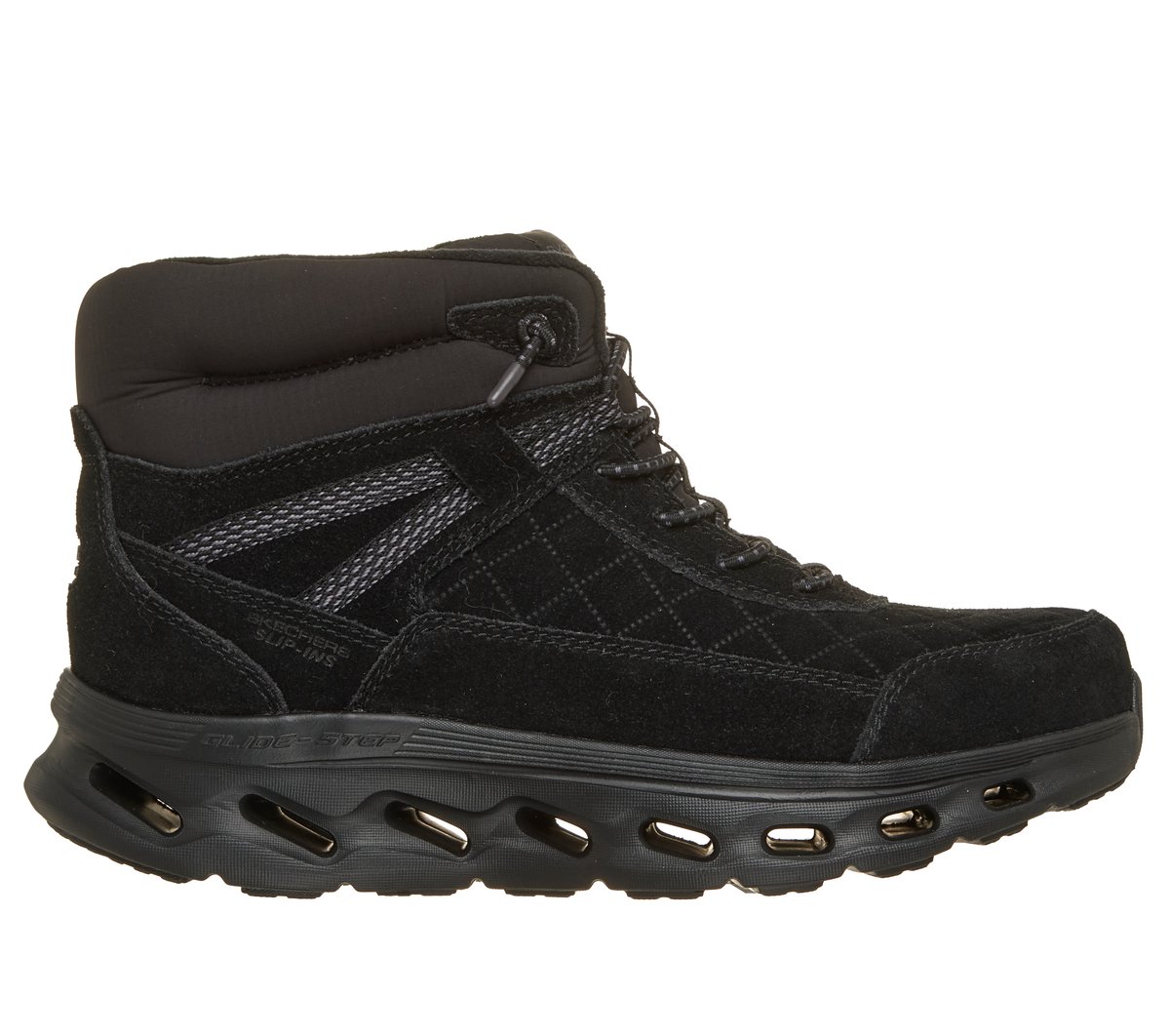 Skechers Slip-ins Waterproof: GO WALK Glide-Step 2.0 Boot - Cozy Fit Ascension — BLACK