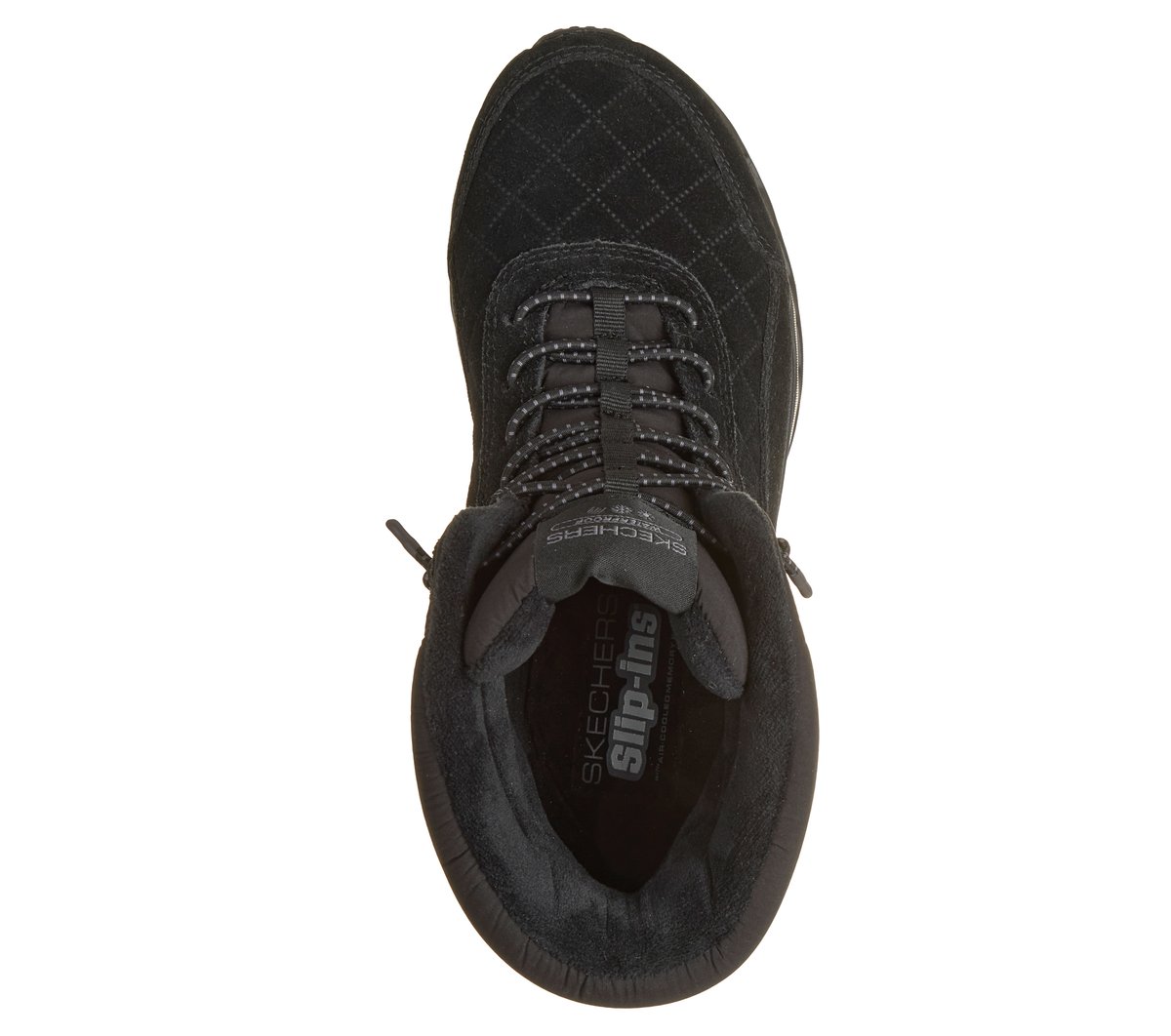 Skechers Slip-ins Waterproof: GO WALK Glide-Step 2.0 Boot - Cozy Fit Ascension — BLACK