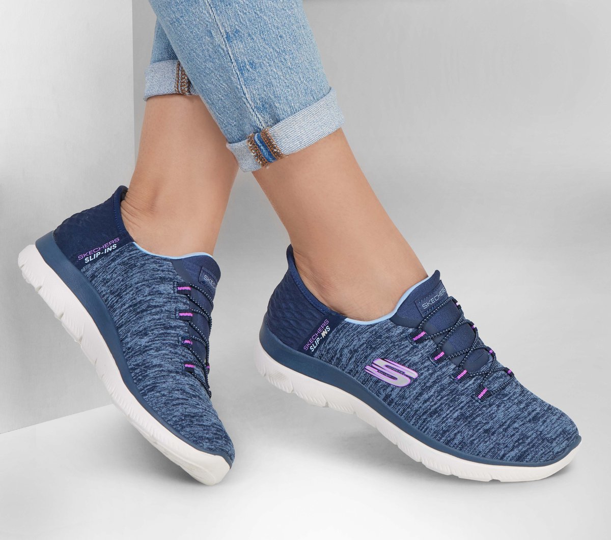 Skechers Slip-ins: Summits - Dazzling Haze — NAVY / PURPLE