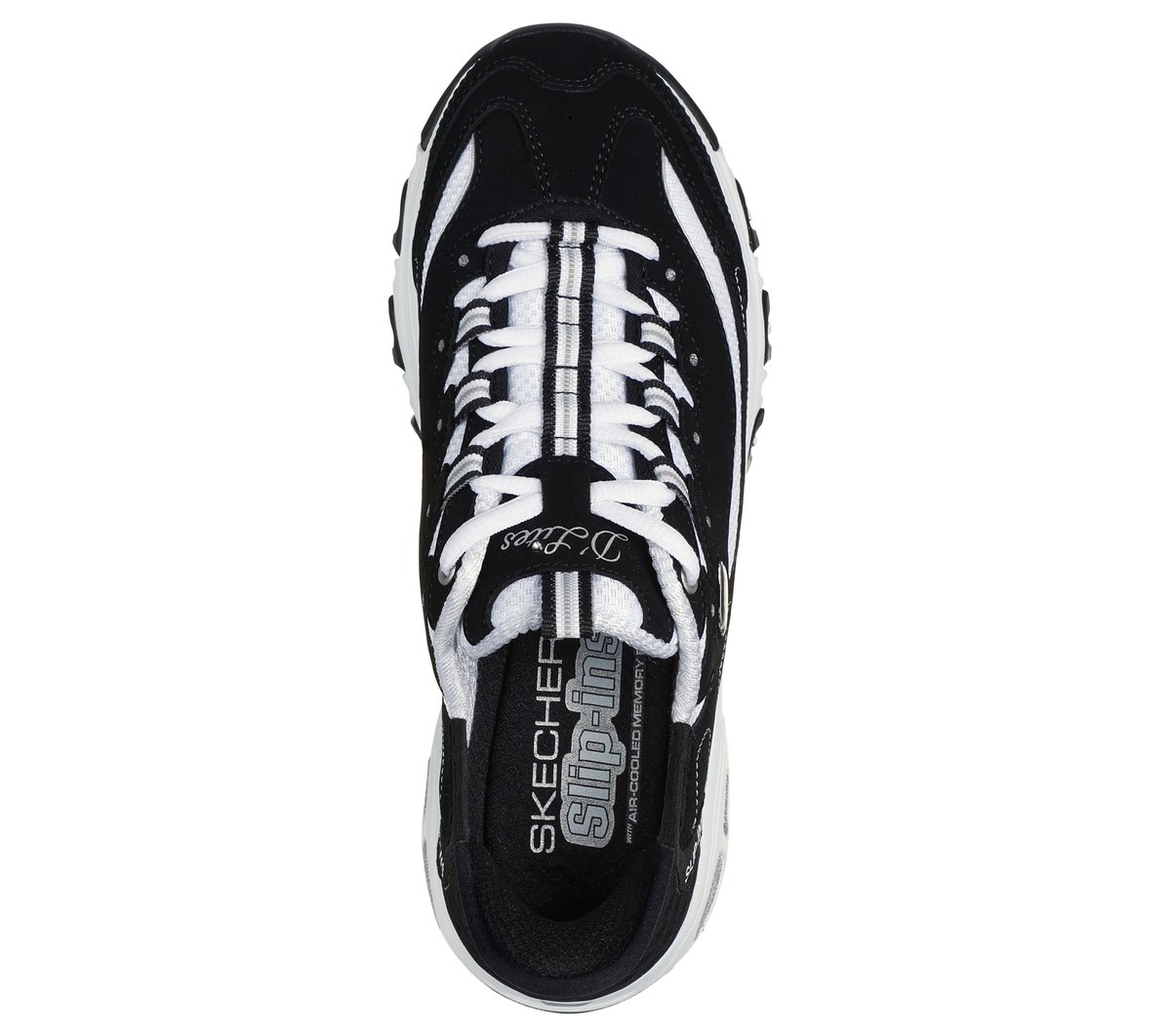 Skechers Slip-ins: D'Lites - New Classic — BLACK / WHITE