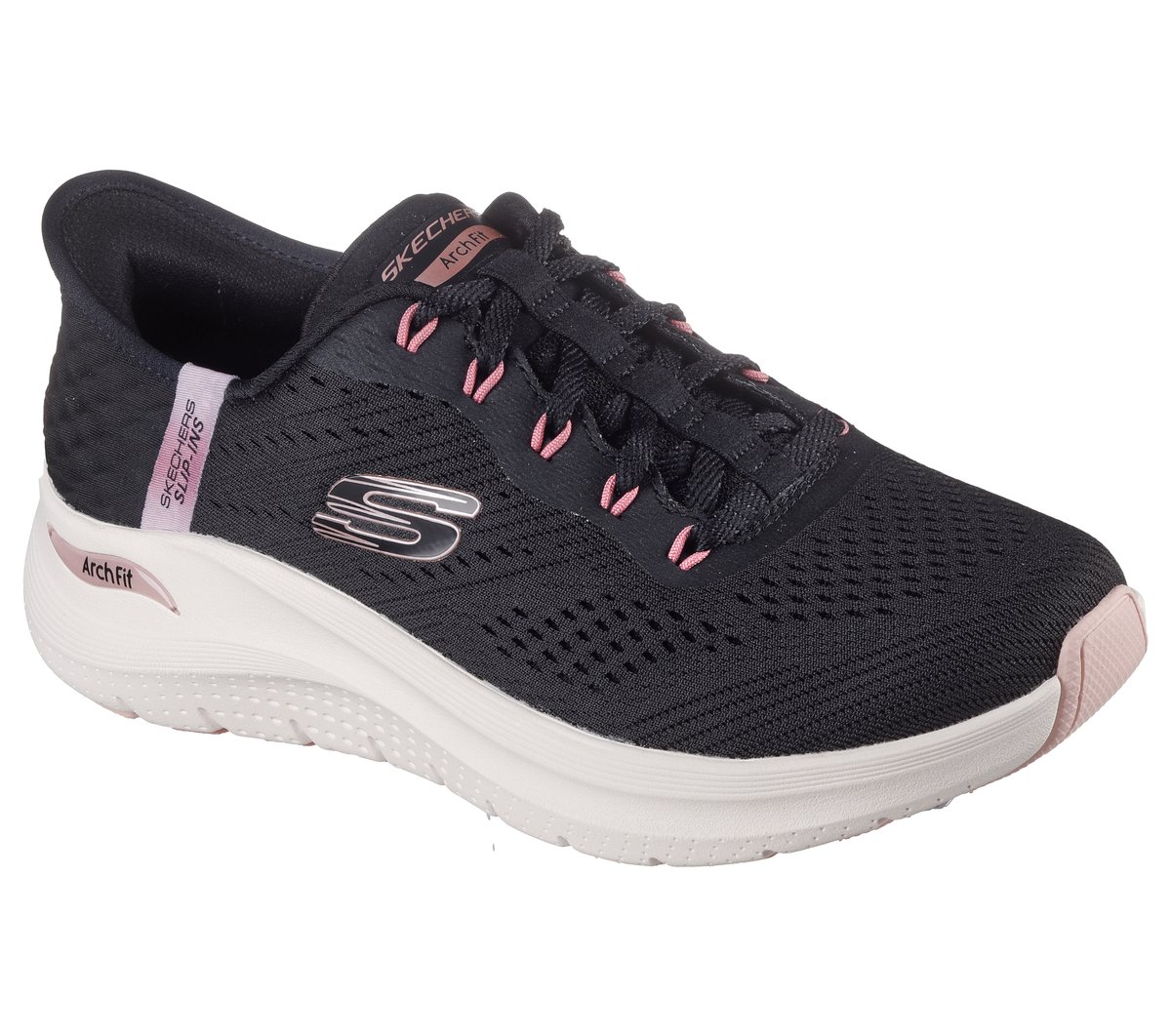 Skechers Slip-ins: Arch Fit 2.0 - Easy Chic — BLACK / ROSE GOLD