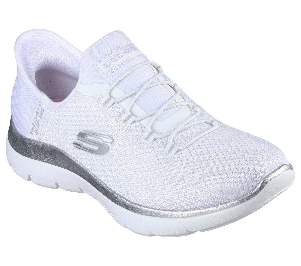 Skechers Slip-ins: Summits - Diamond Dream — WHITE / SILVER