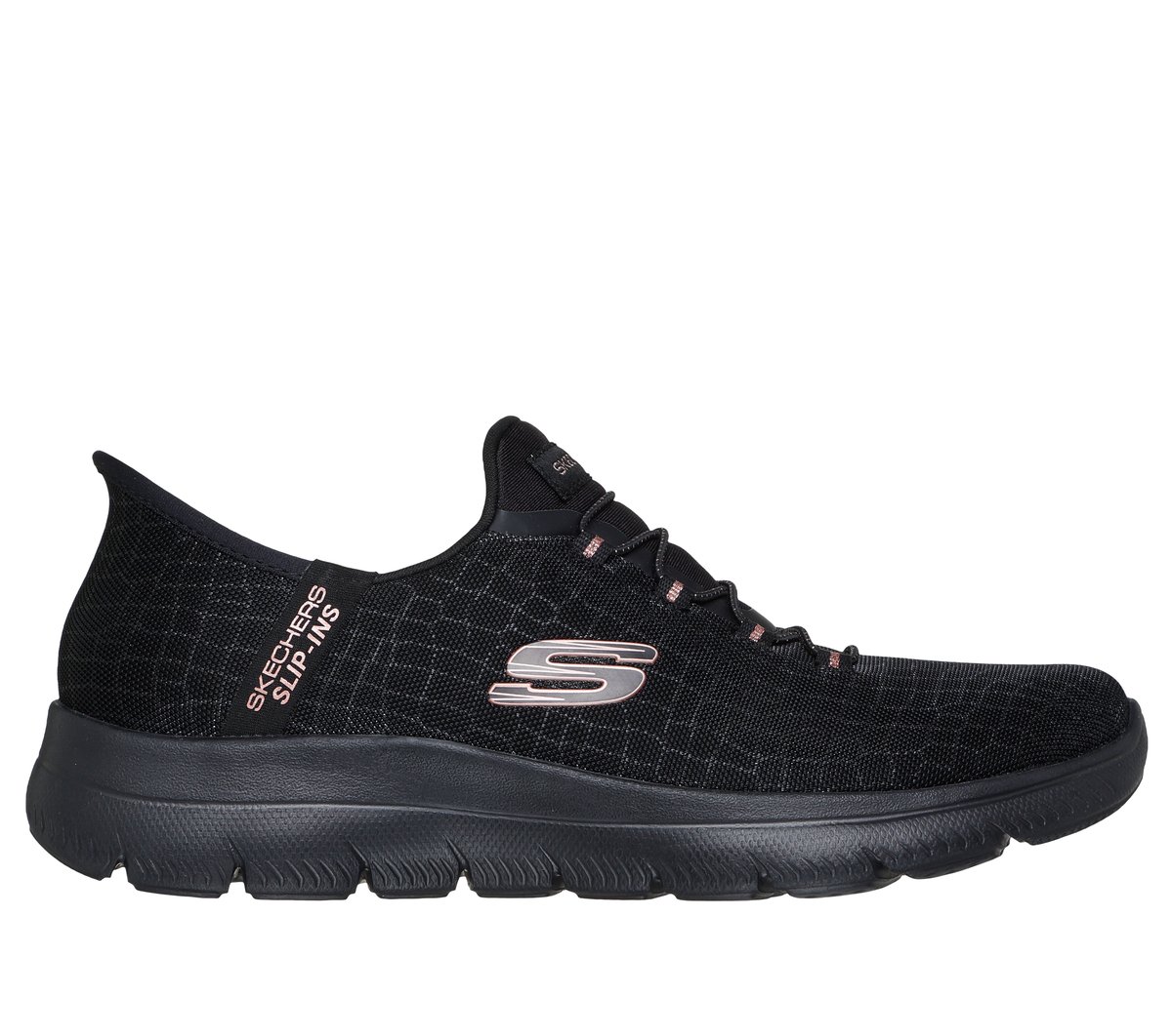 Skechers Slip-ins: Summits - Classy Night — BLACK / GOLD