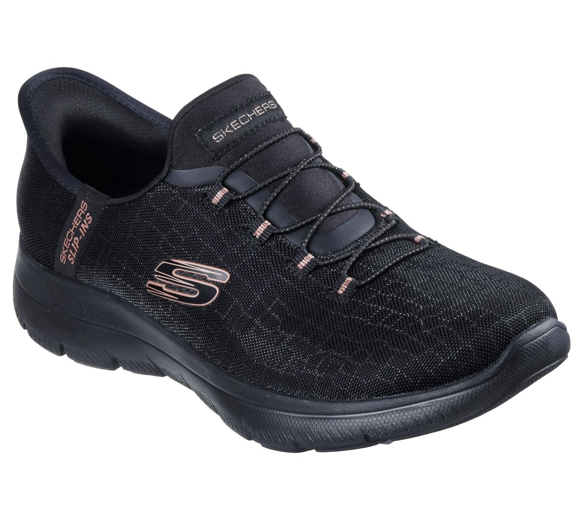 Skechers Slip-ins: Summits - Classy Night — BLACK / GOLD