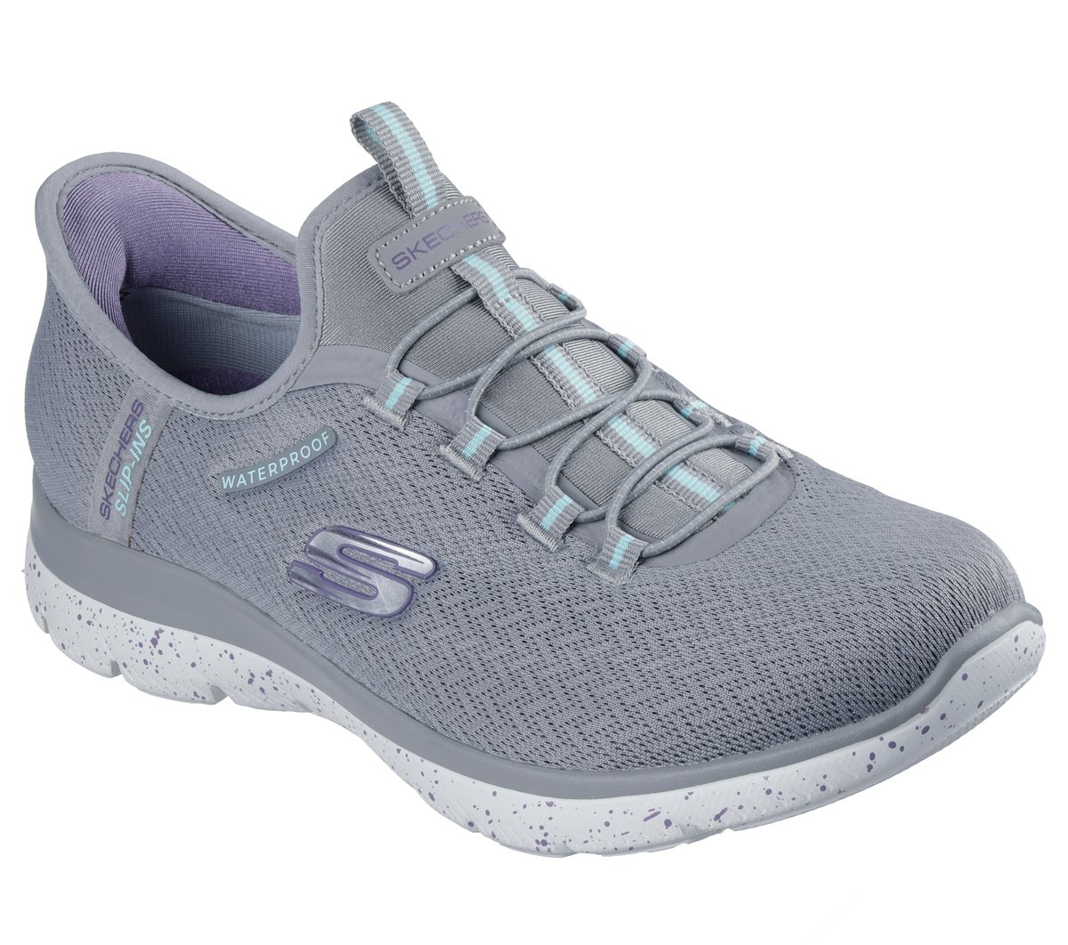 Skechers Slip-ins Waterproof: Summits - Best Choice — GRAY / AQUA