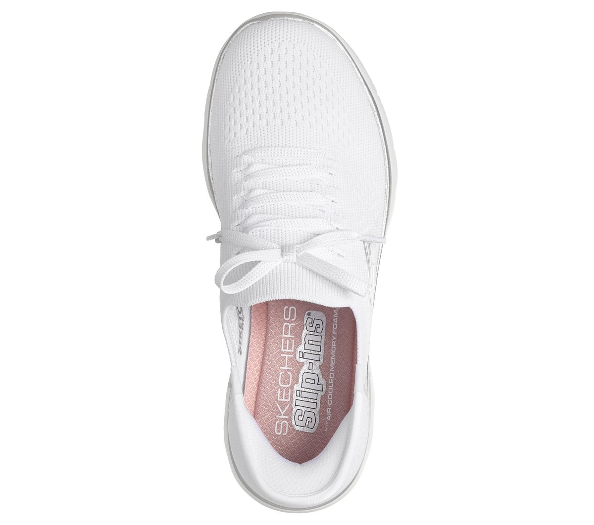 Skechers Slip-ins: Summits - Night Chic — WHITE / SILVER