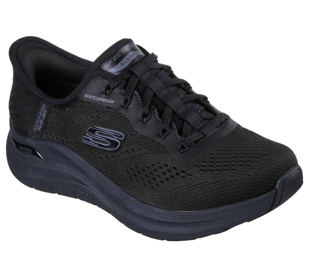 Skechers Slip-ins Waterproof: Arch Fit 2.0 - Morning Mist — BLACK