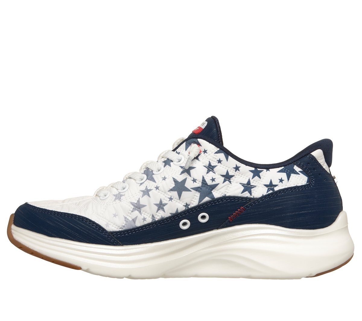 Skechers Slip-ins: Contour Foam - Cozy Fit Star Spangled — WHITE / NAVY