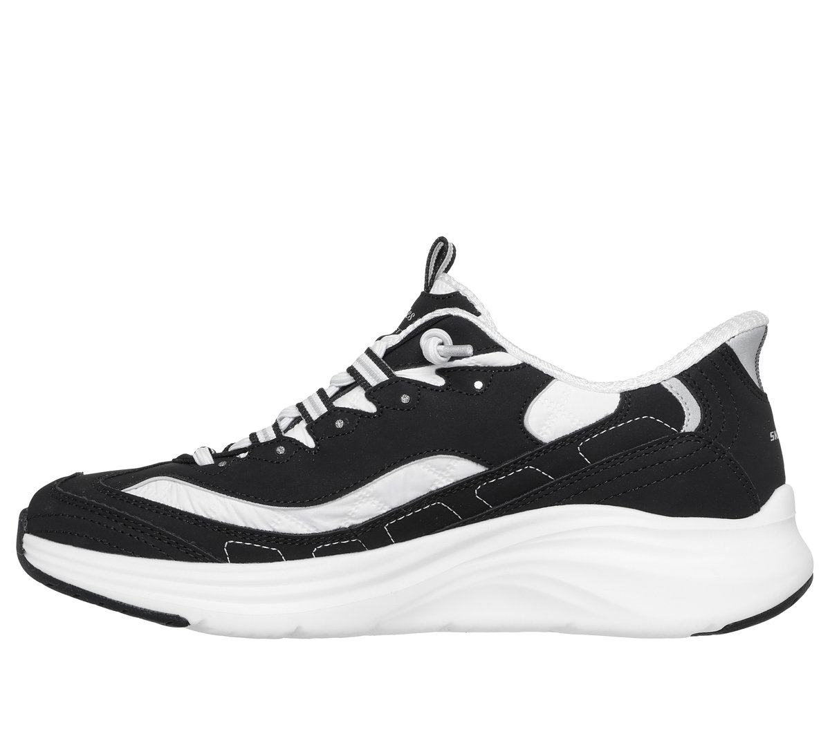Skechers Slip-ins: Contour Foam - Cozy Fit Sweet Nostalgia — BLACK / WHITE