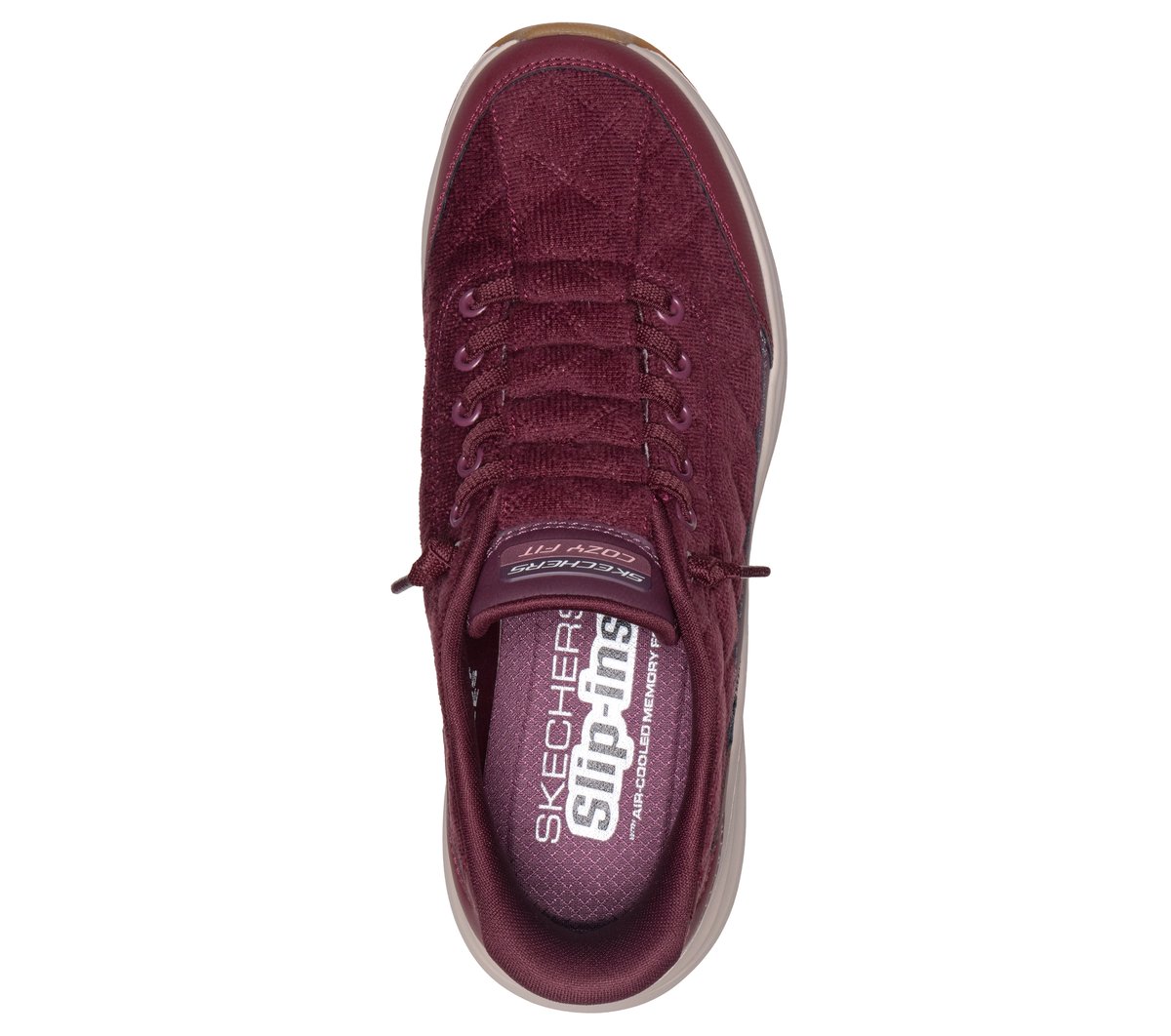 Skechers Slip-ins: Contour Foam - Cozy Fit Luxe Comfort — BURGUNDY