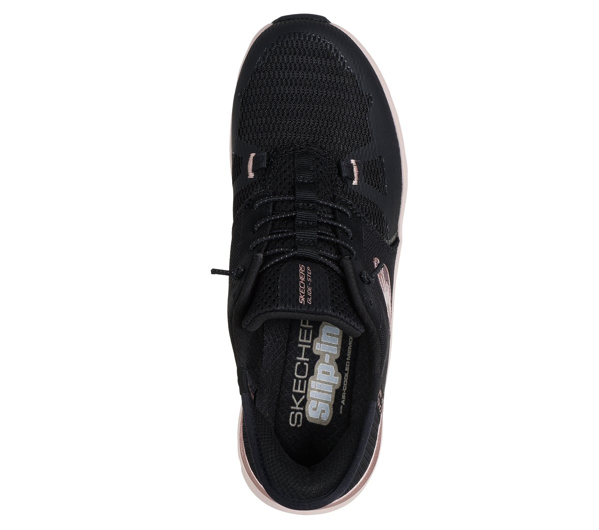 Skechers Slip-ins: Glide-Step Pro - Radiant Stride — BLACK / ROSE GOLD