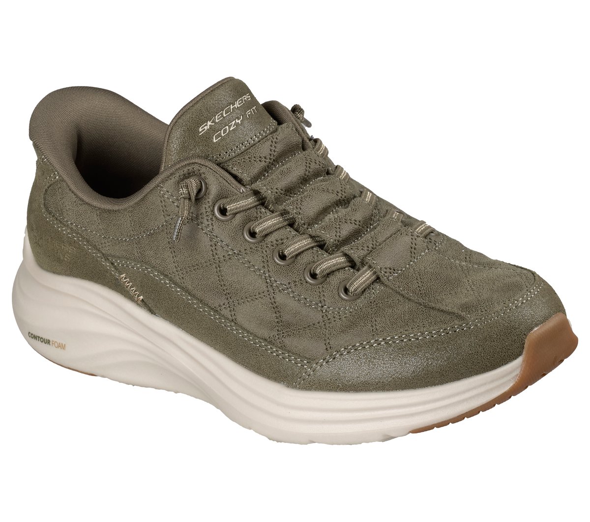Skechers Slip-ins: Contour Foam - Cozy Fit Natural Ease — OLIVE
