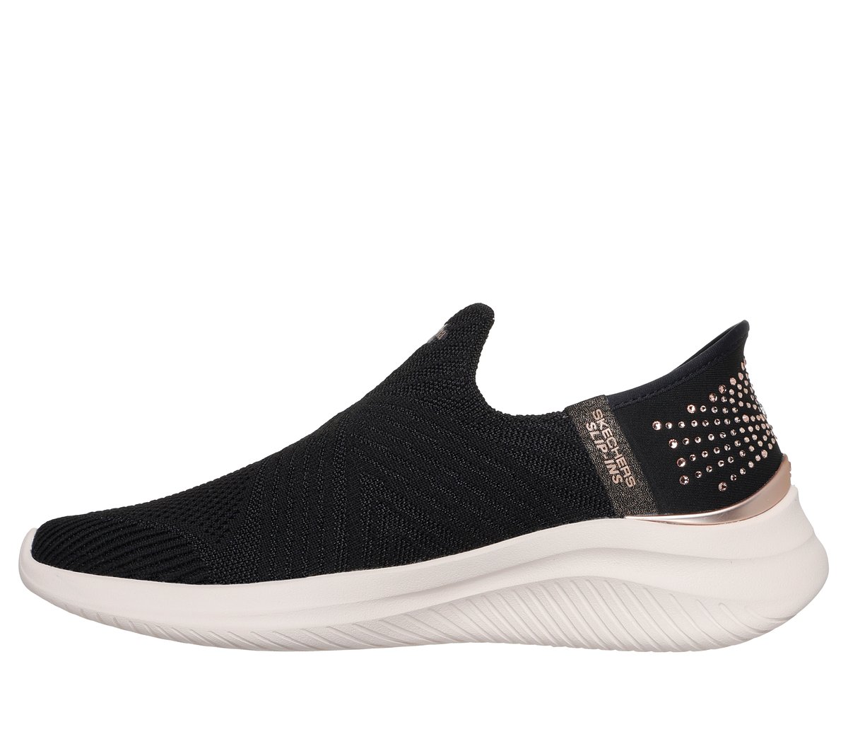 Skechers Slip-ins Martha Stewart: Arch Fit Ultra Flex 3.0 - Brilliant Diamond — BLACK / ROSE GOLD