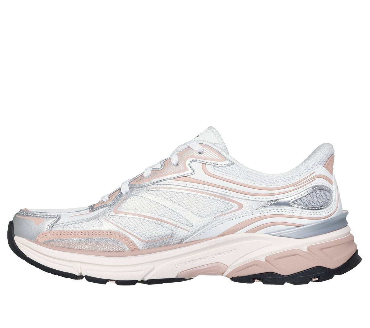 Skechers Slip-ins: Stamina Sport — WHITE / SILVER / PINK