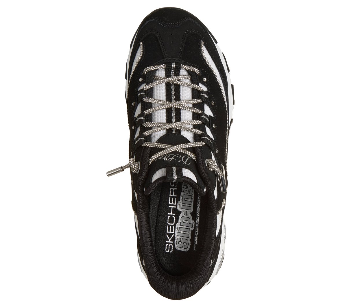 Skechers Slip-ins: D'Lites - Show Time — BLACK / WHITE