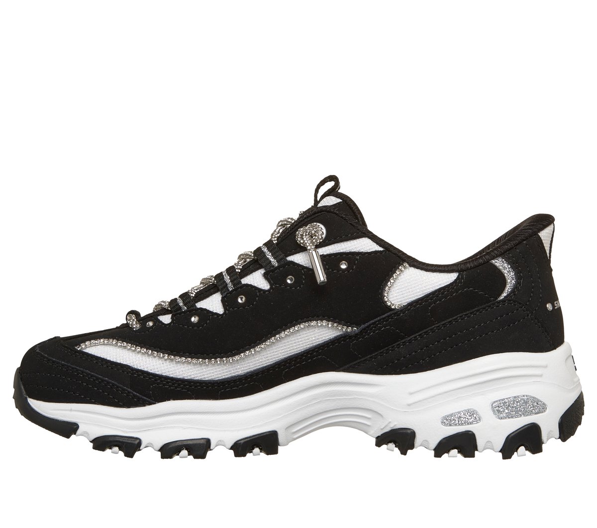Skechers Slip-ins: D'Lites - Show Time — BLACK / WHITE