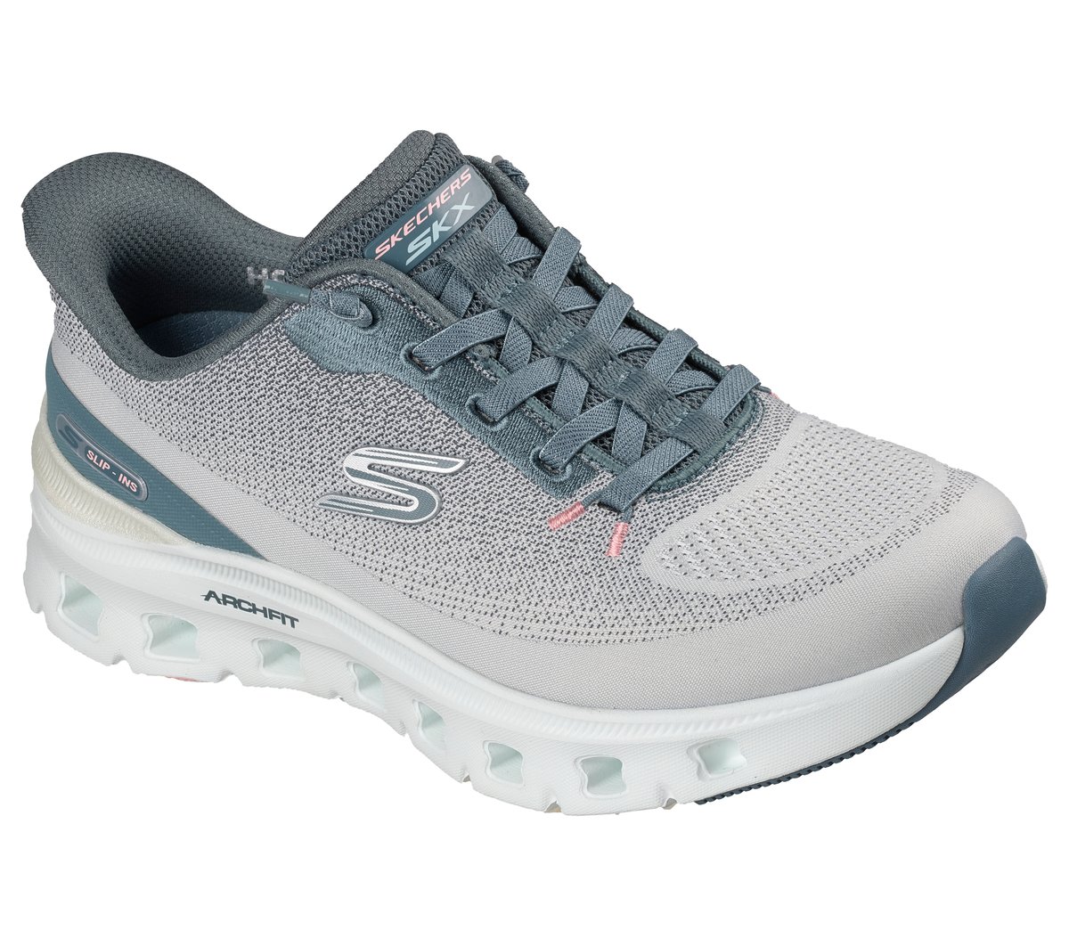 Skechers Slip-ins: Arch Fit Glide-Step Pro — LIGHT GRAY / MULTI