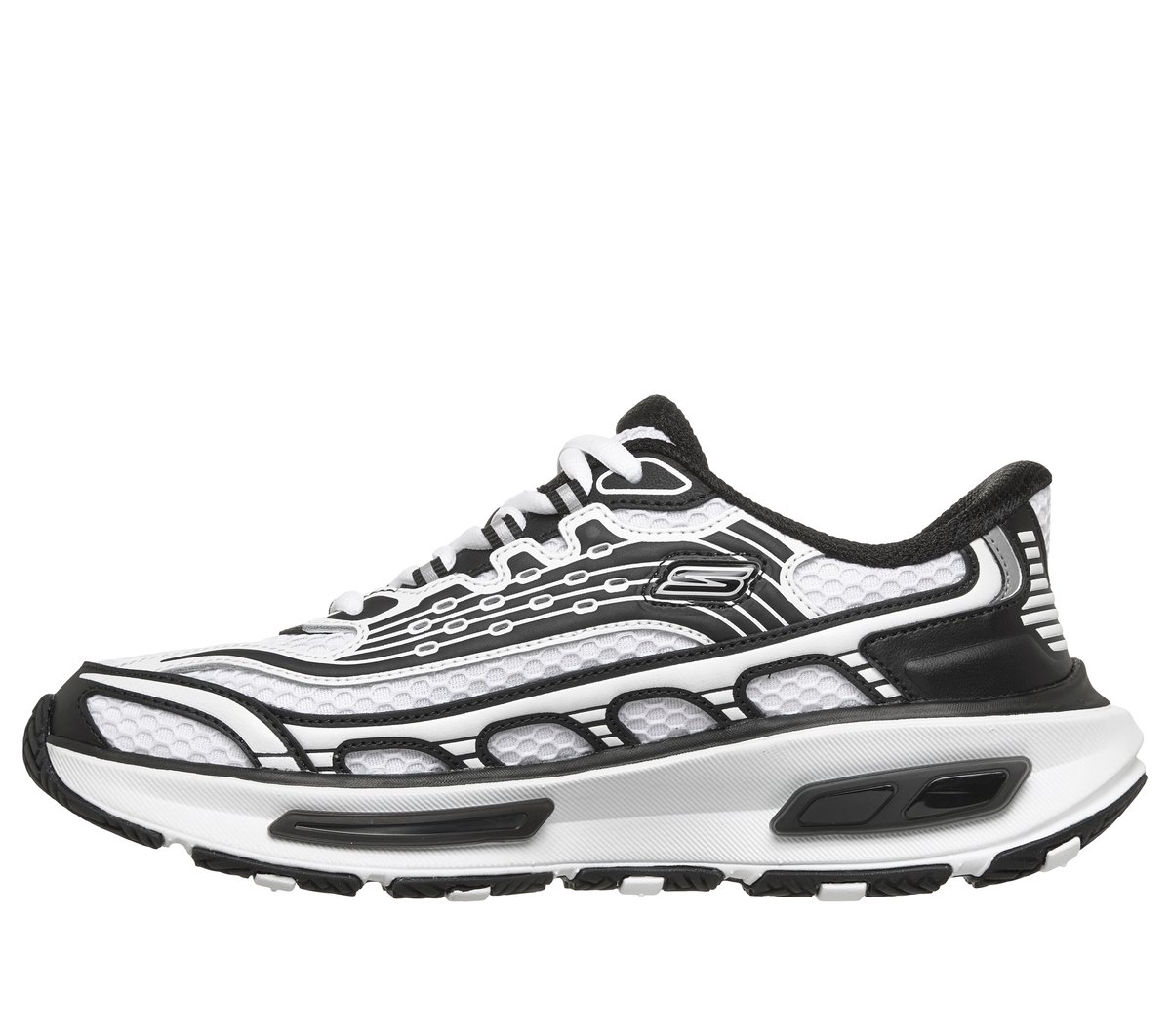 Skechers Slip-ins: Arch Fit D'Lites 330 - Modern Retro — WHITE / BLACK