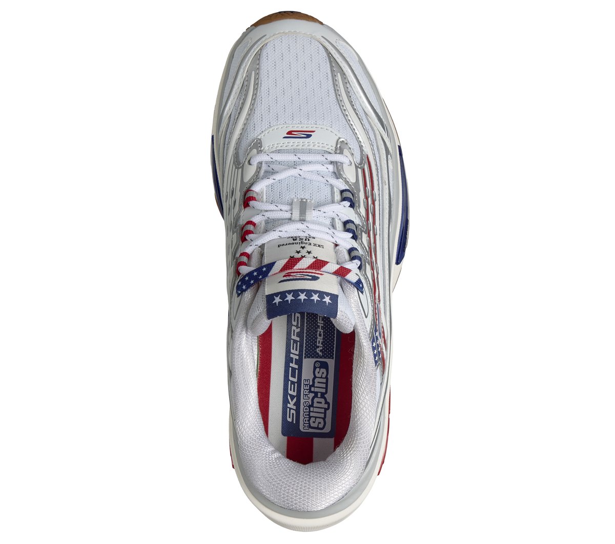 Skechers Slip-ins: Arch Fit D'Lites 330 - Star Line — WHITE / NAVY
