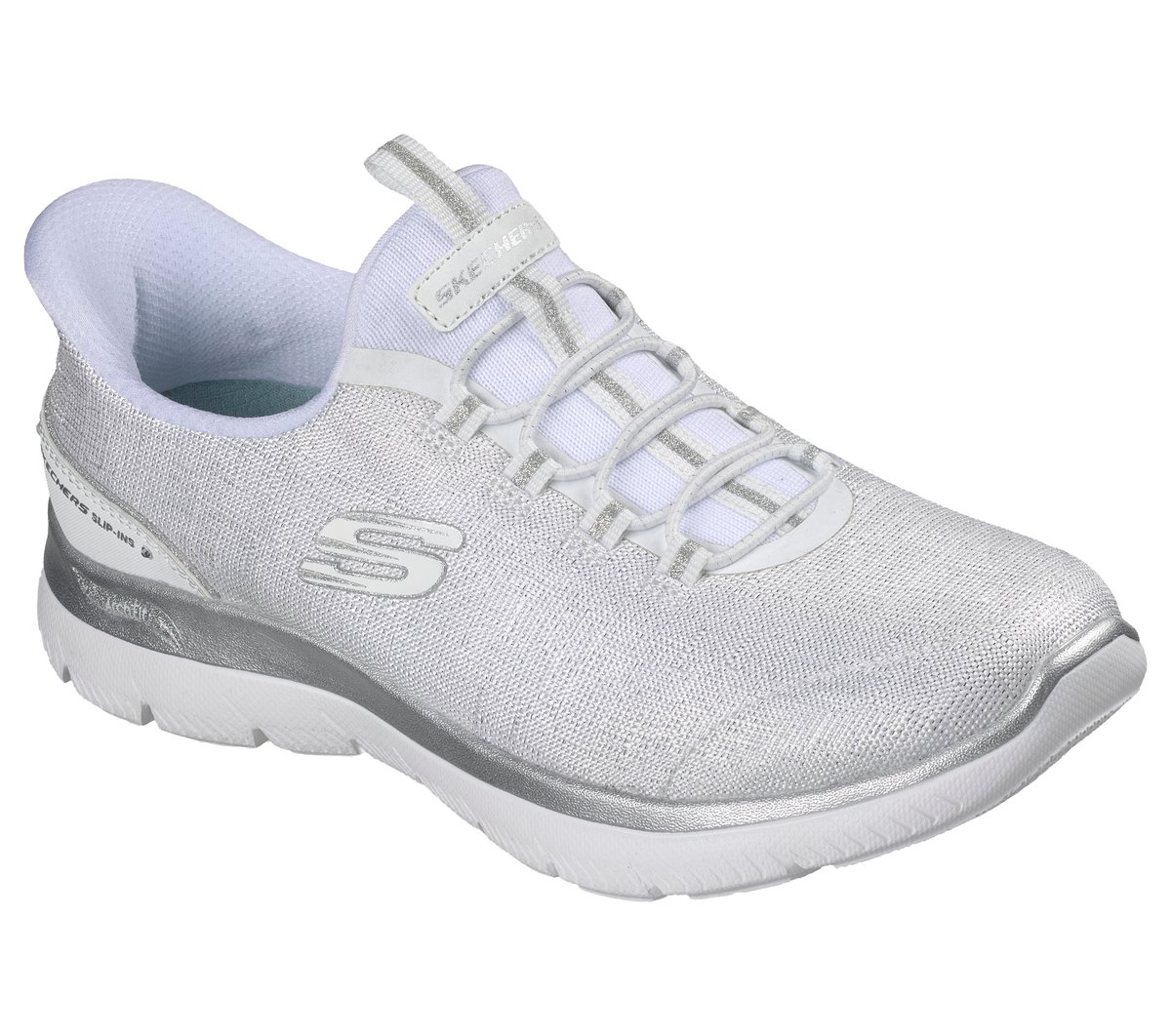 Skechers Slip-ins: Arch Fit Summits - Diamond Grace — WHITE / SILVER