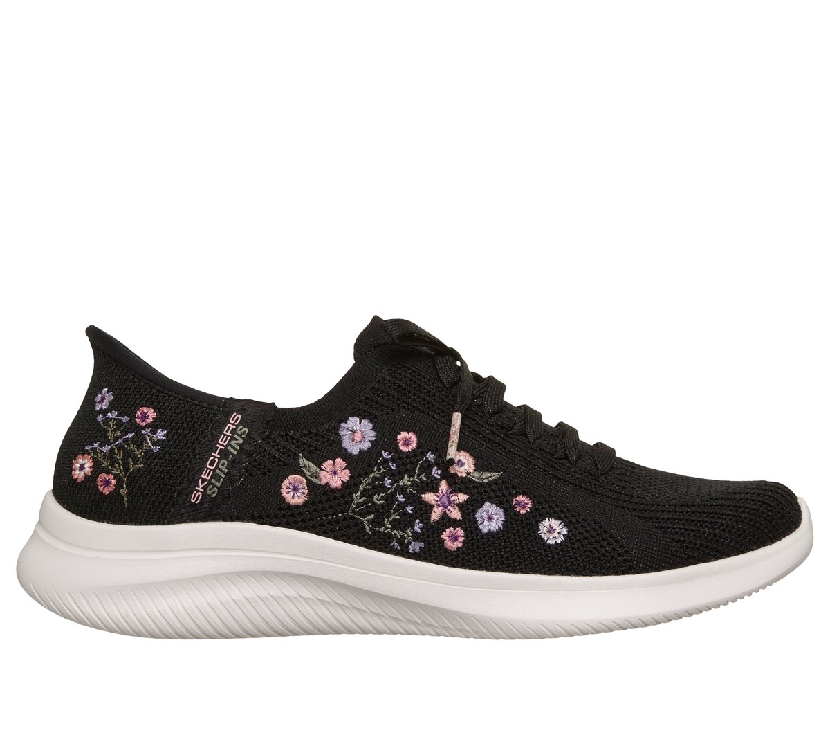 Skechers Slip-ins: Ultra Flex 4.0 - Sweet Petals — BLACK