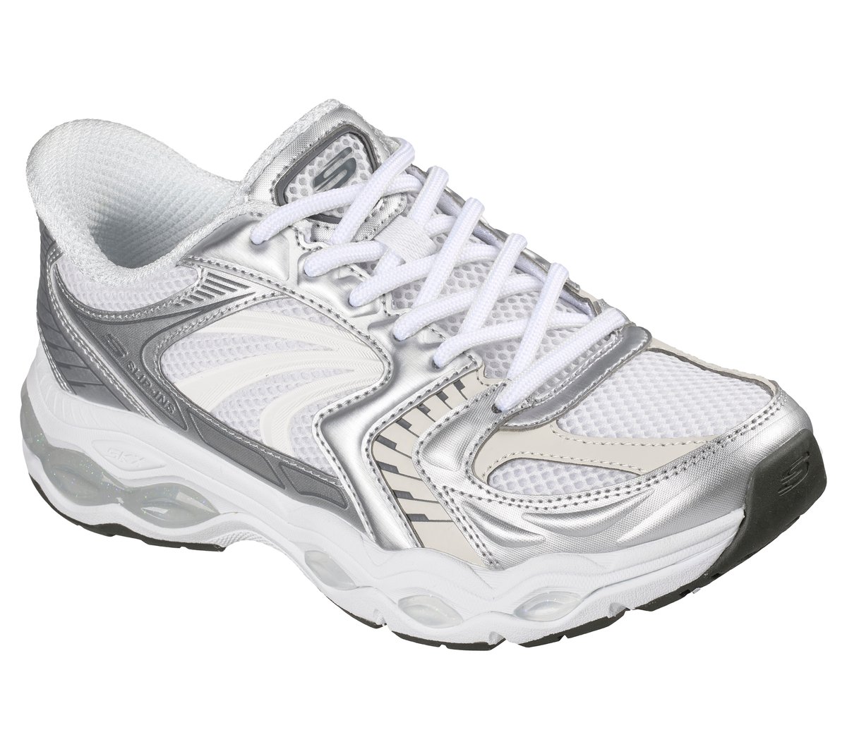 Skechers Slip-ins: Skech-Gel - Retro Pulse — WHT / BLACK / SILVER