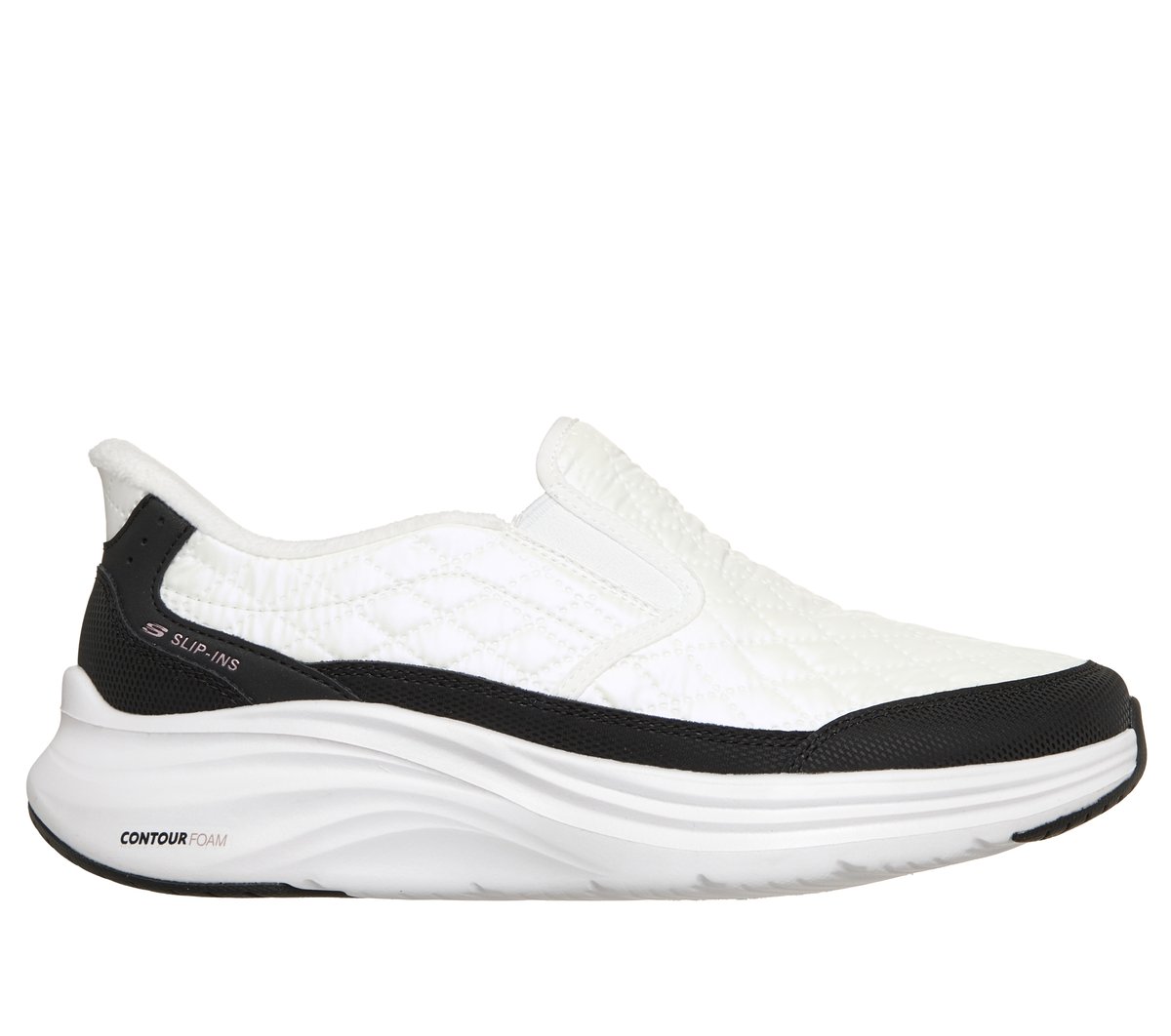 Skechers Slip-ins: Contour Foam - Cozy Fit Soft Embrace — WHITE / BLACK