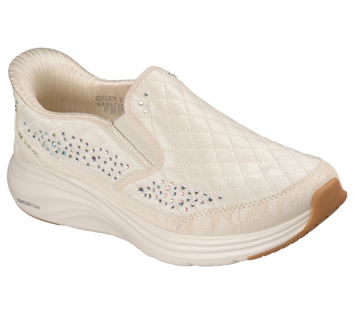 Skechers Slip-ins: Contour Foam - Cozy Fit Glowing Gem — NATURAL