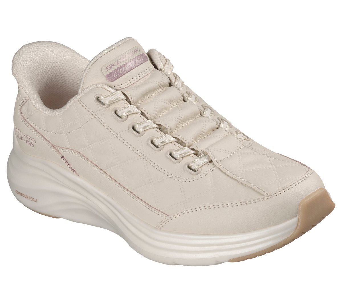 Skechers Slip-ins: Contour Foam - Cozy Fit Soft Harmony — NATURAL